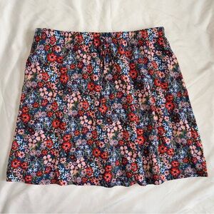 Ditsy Floral Lightweight Circle Mini Skirt